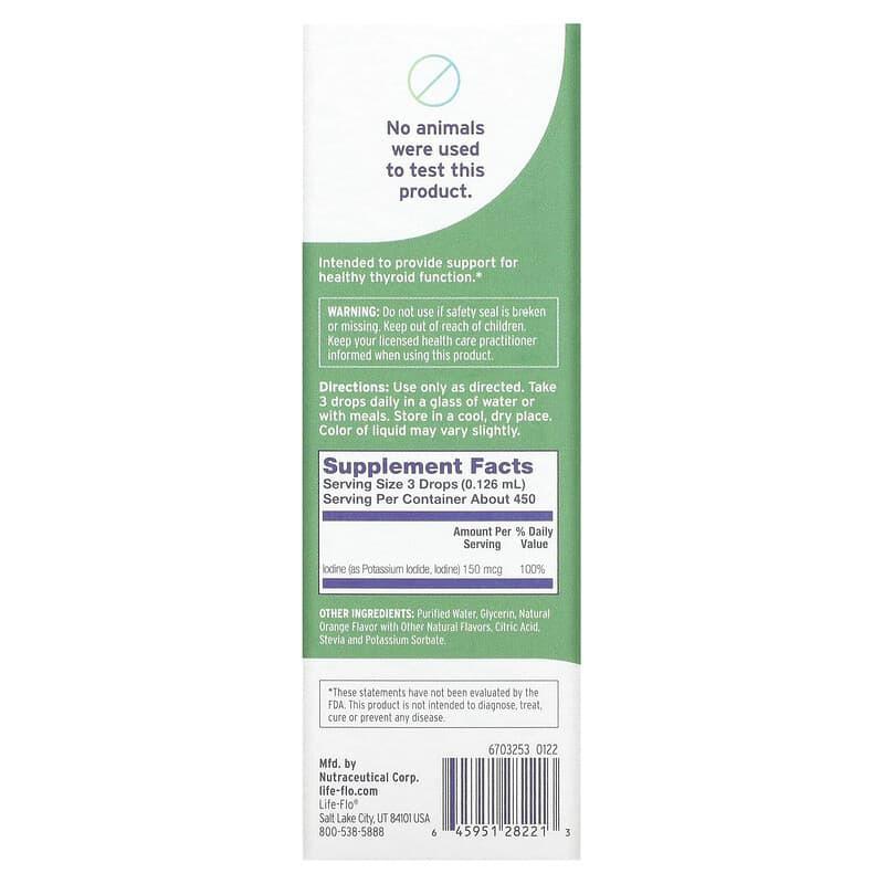 Йод жидкий Life-flo Liquid Iodine Plus со вкусом апельсина 59 мл - фото 2