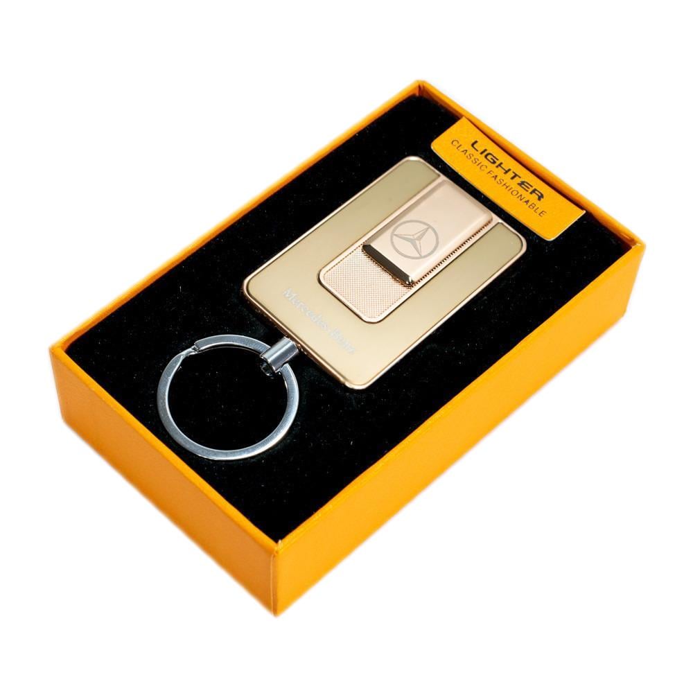 Запальничка акумуляторна Mercedes 811 USB Золотистий (1007492-Gold-Merc)