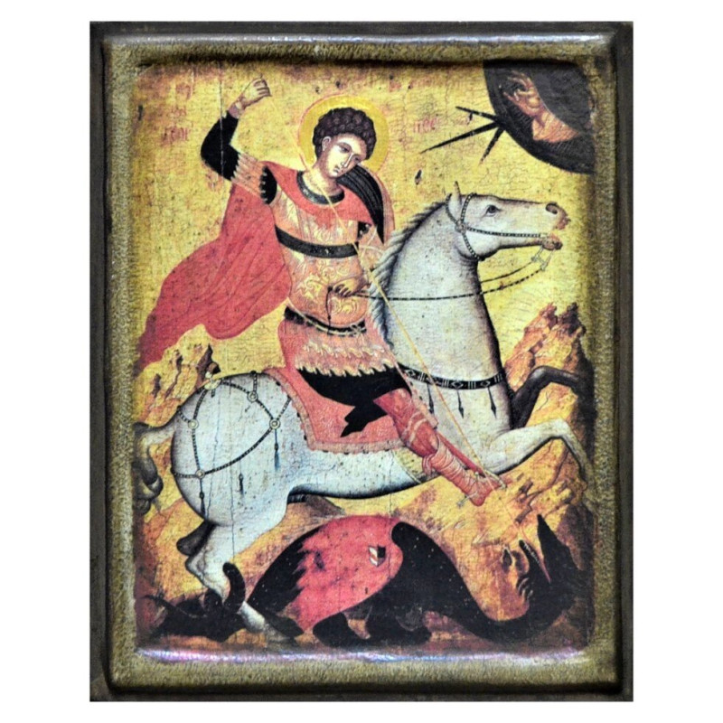 Икона Святой Георгий Победоносец на дереве 40х30 см (102-0019в)