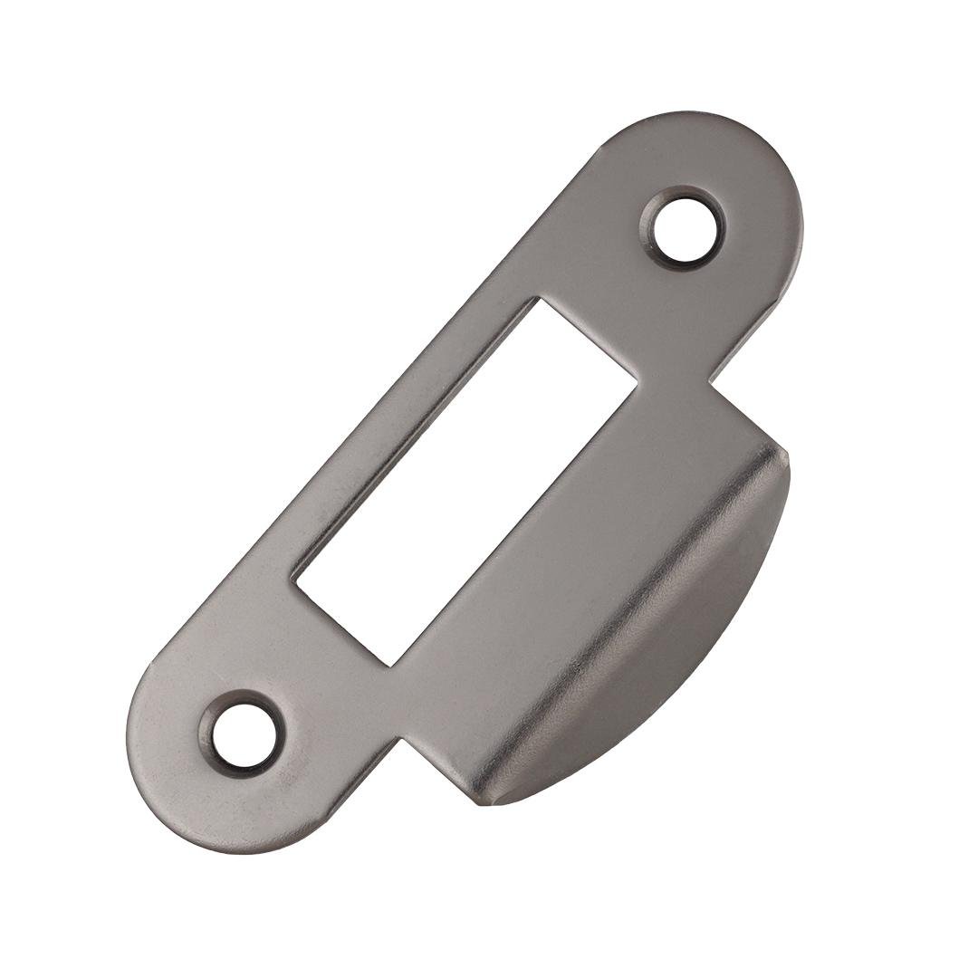 Ответная планка для замка AGB Mediana/Centro с загнутым отбойником Титан (B01000.13.F9) - фото 1 Ответная планка для замка AGB Mediana/Centro с загнутым отбойником Титан (B01000.13.F9) - фото 1