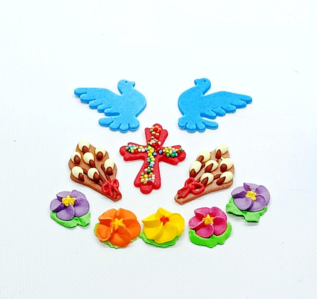 Украшение для пасхального кулича Верба с голубями 4-3943455