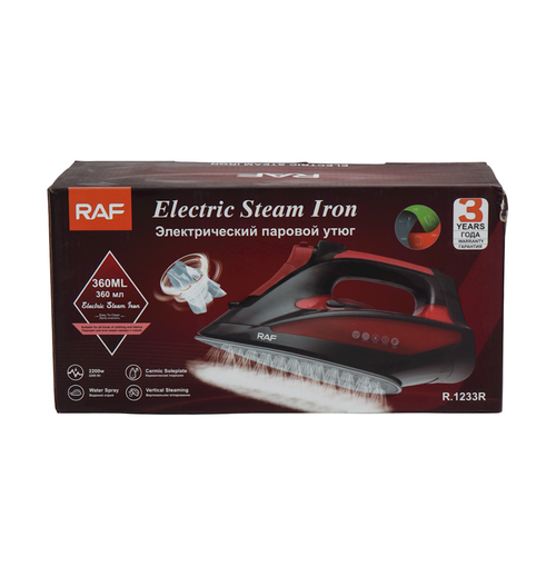 Праска парова RAF R.1233R керамічна підошва вертикальне відпарювання 2400 Вт (612364) - фото 2 Праска парова RAF R.1233R керамічна підошва вертикальне відпарювання 2400 Вт (612364) - фото 2