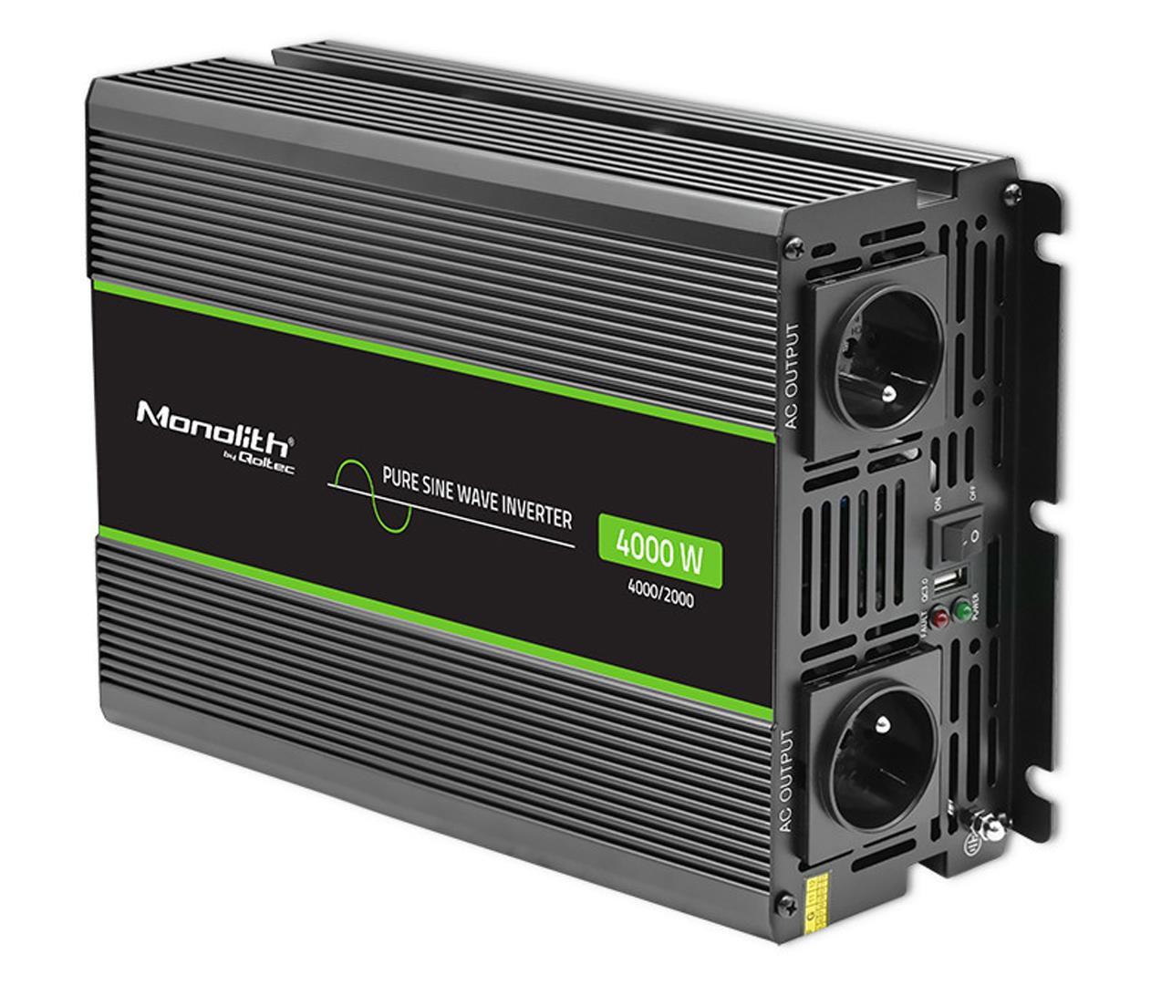 Автомобільний інвертор QOLTEC 24V 230V 2000W/4000W (51939)