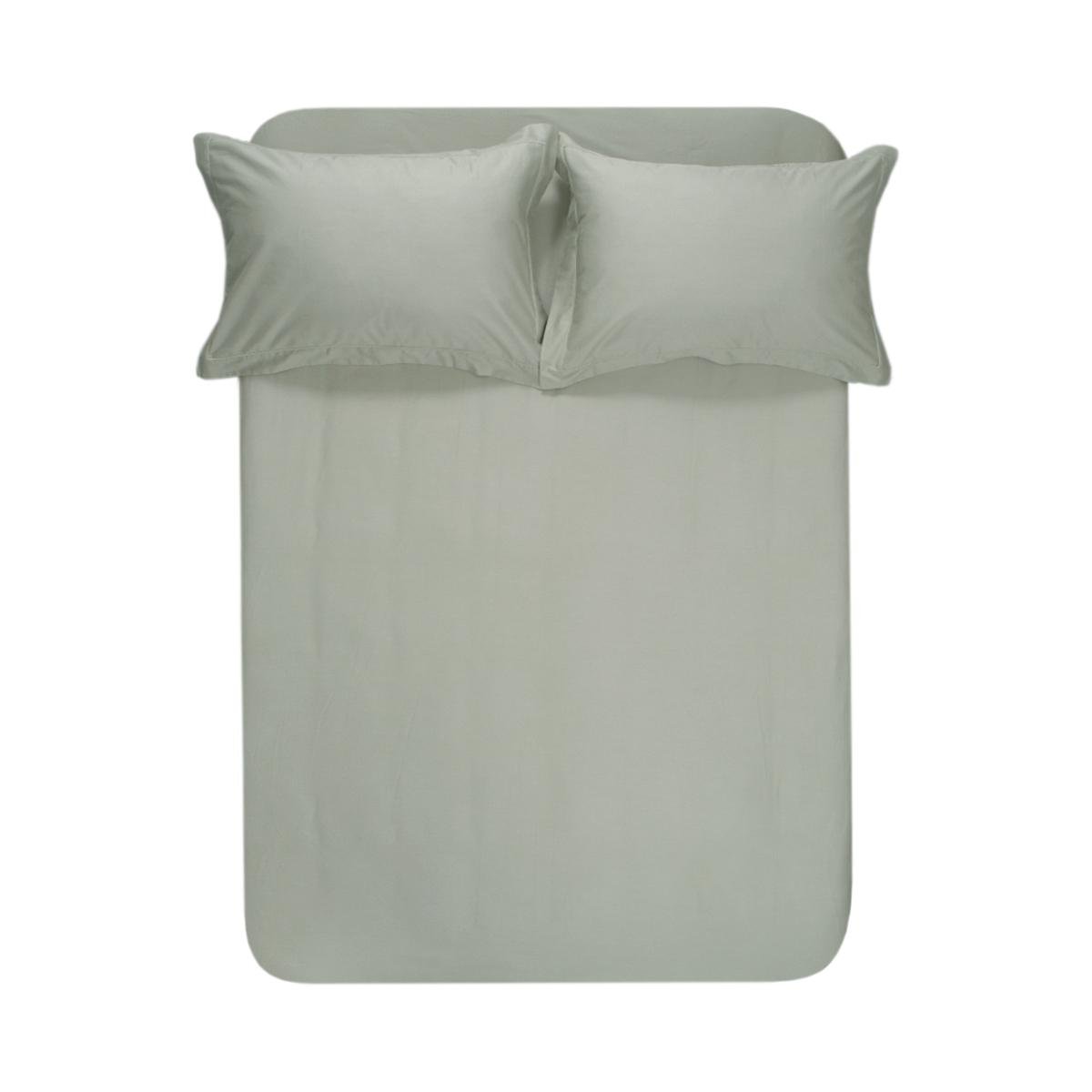 Простынь с наволочками Lotus Home Dakota Modern Premium сатин 240x260 см/50x70 см 2 шт. Хаки (svt-2000022346443) - фото 1