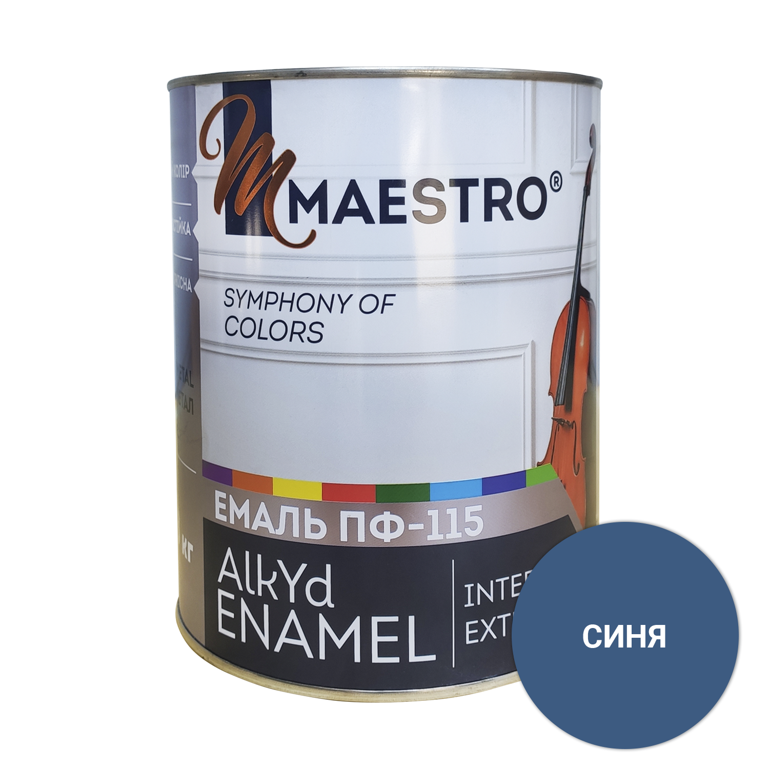 Эмаль Maestro ПФ 115 2,8 кг Синий