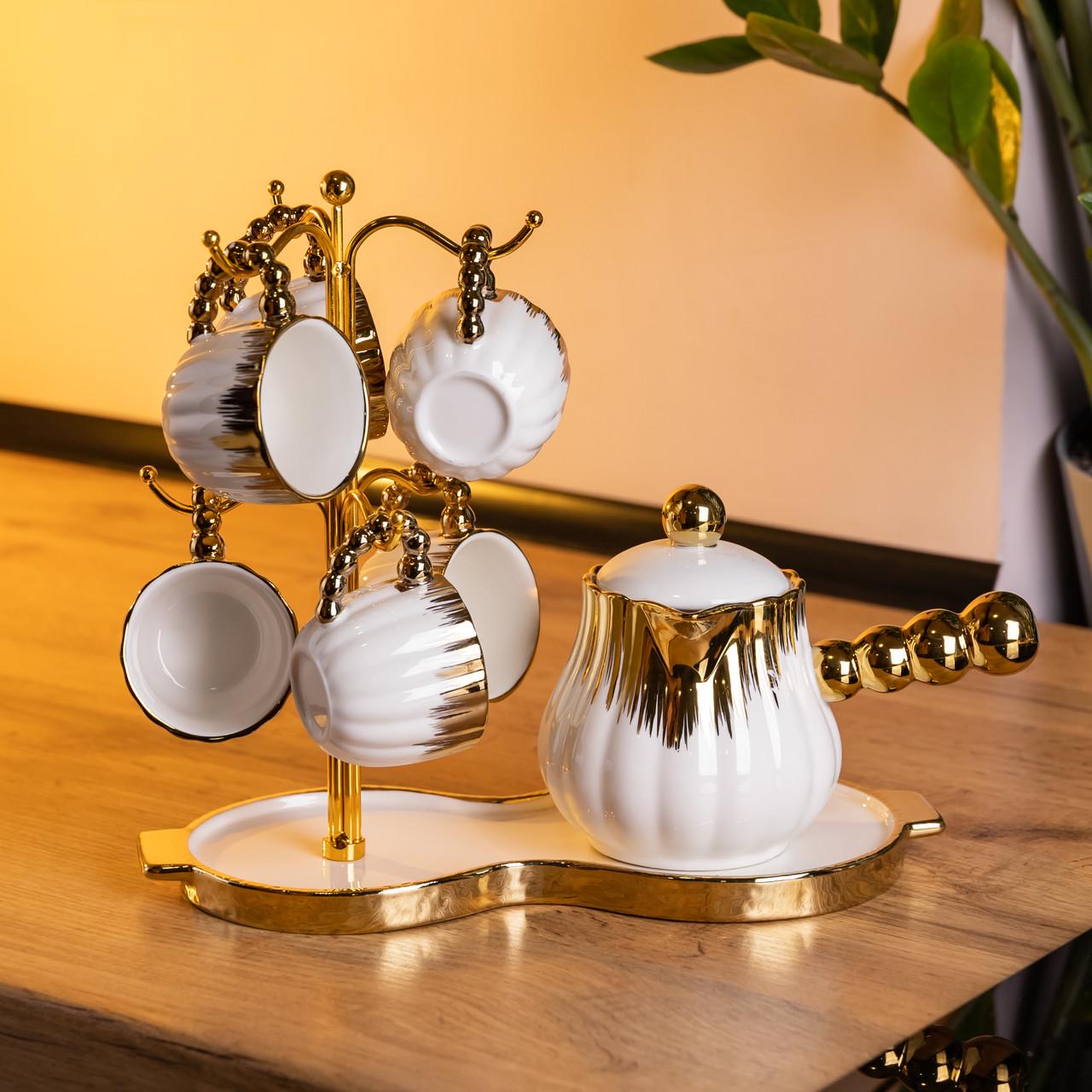 Набор для кофе по-турецки фарфоровый Energy на 6 персон (FM-JJ-5)