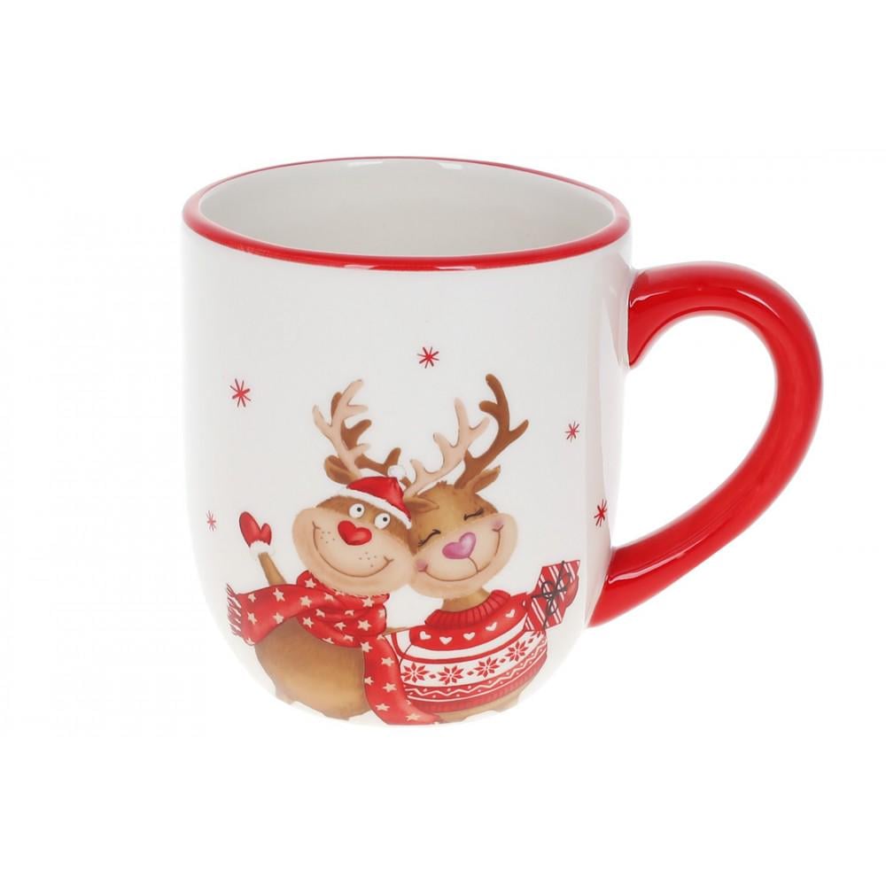 Кухоль керамічний Новорічні Олені 550 мл (DM711-X)