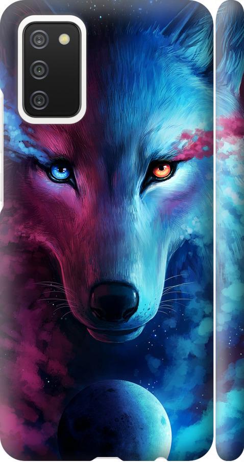 Чехол на Samsung Galaxy A02s A025F Арт-волк (3999m-2203-42517)