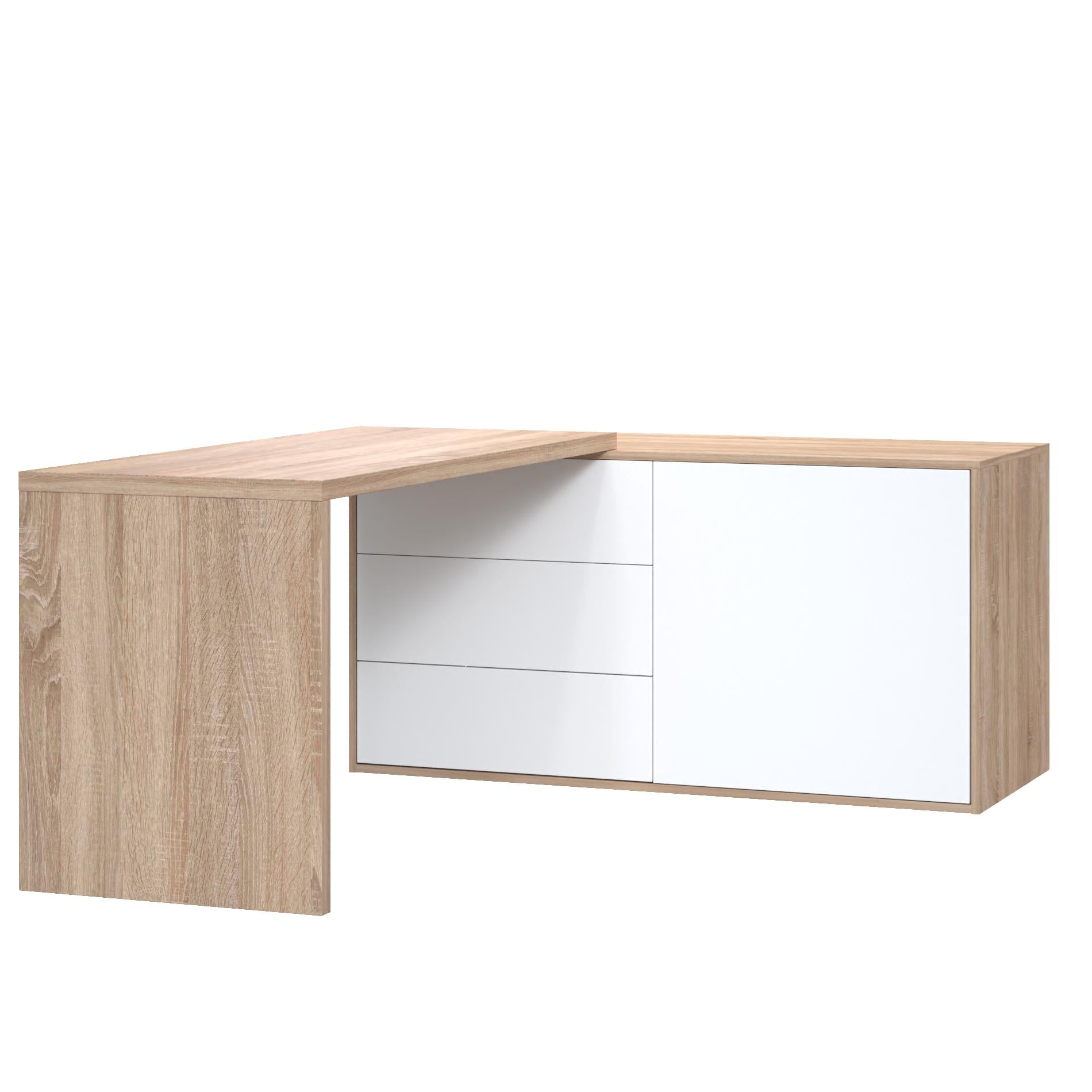 Стол-трансформер поворотный FLORA Белый Диамант/Дуб Сонома