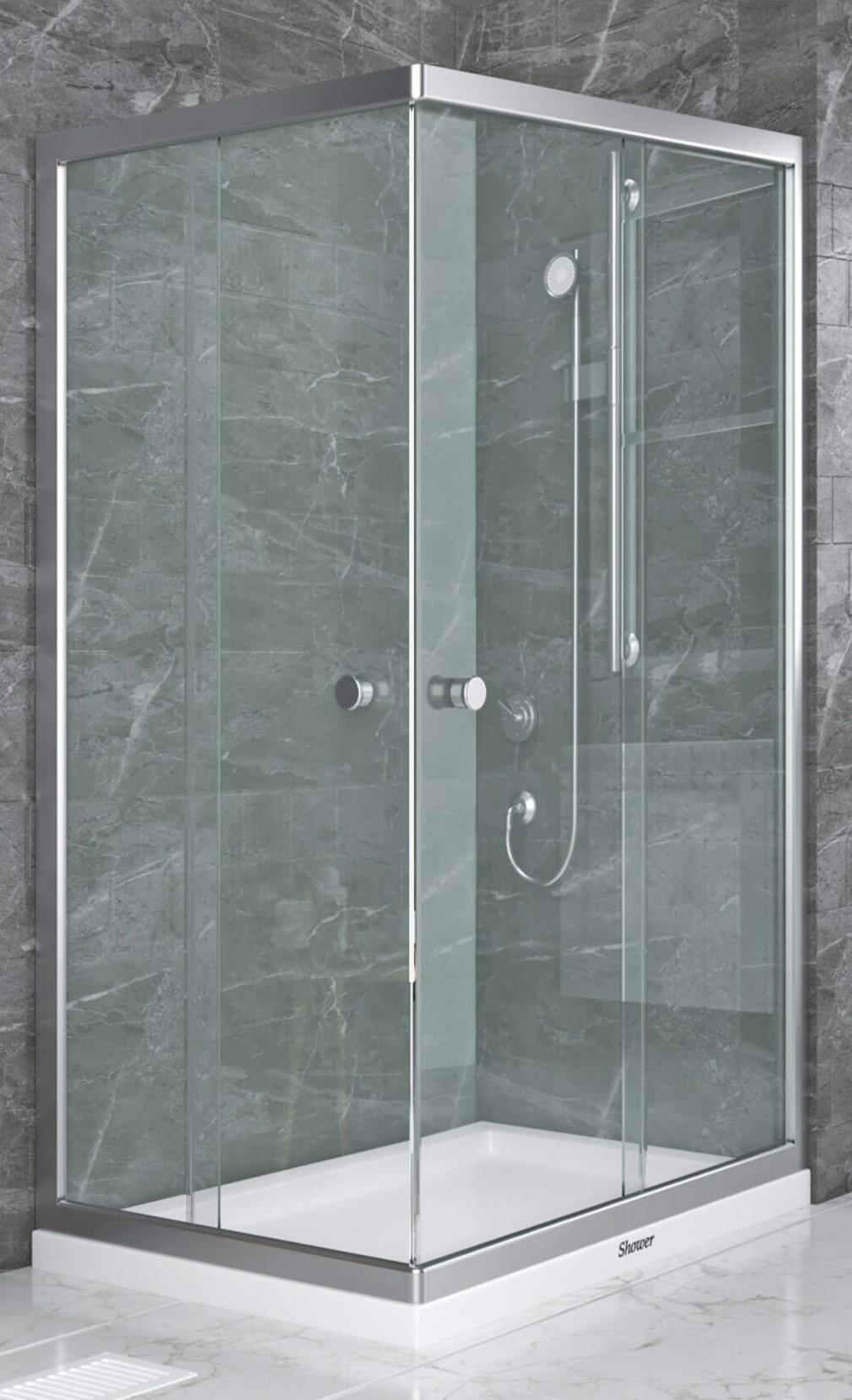 Душова кабіна Shower TITAN без піддону матове скло 5 мм 120х80х180 см (C15370)