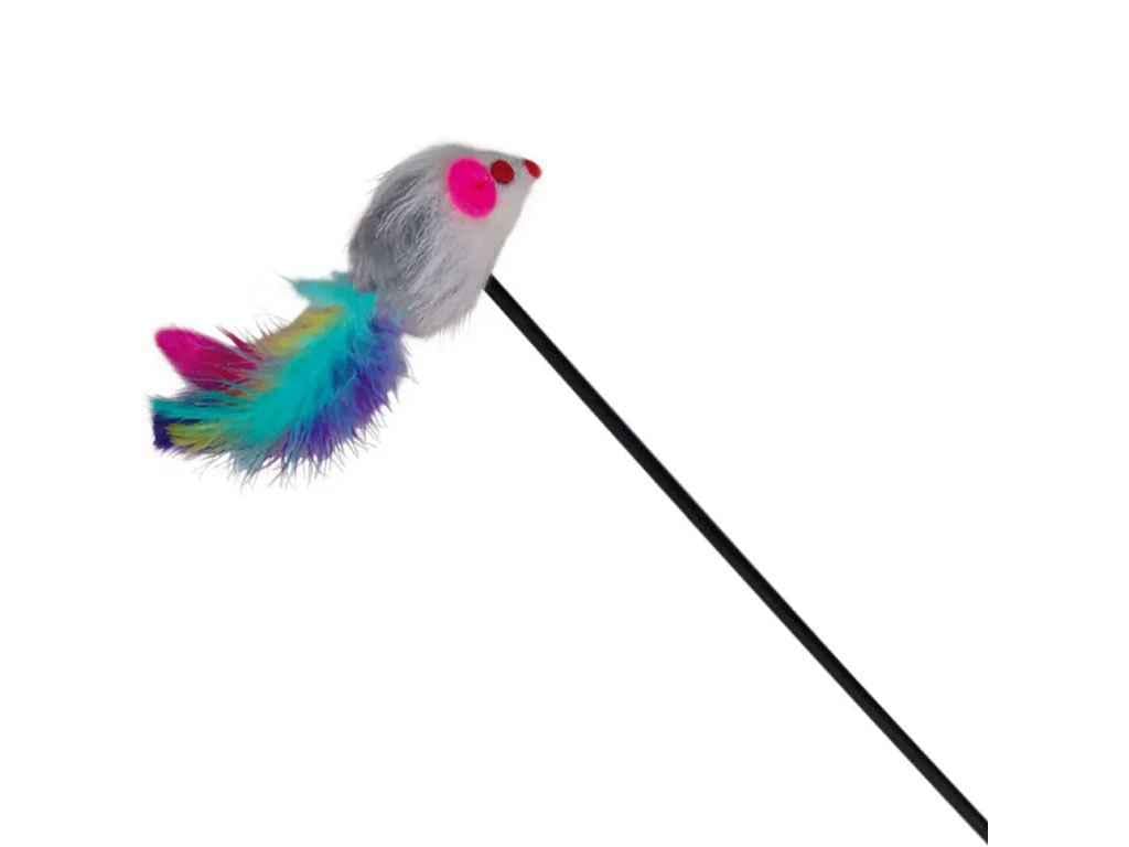 Игрушка Trixie Мышь для кошек на палочке плюш 50 см (4516)