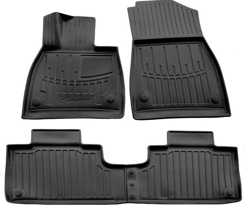 Коврики Stingray 3D Stingray для Mercedes EQS полиуретан Черный