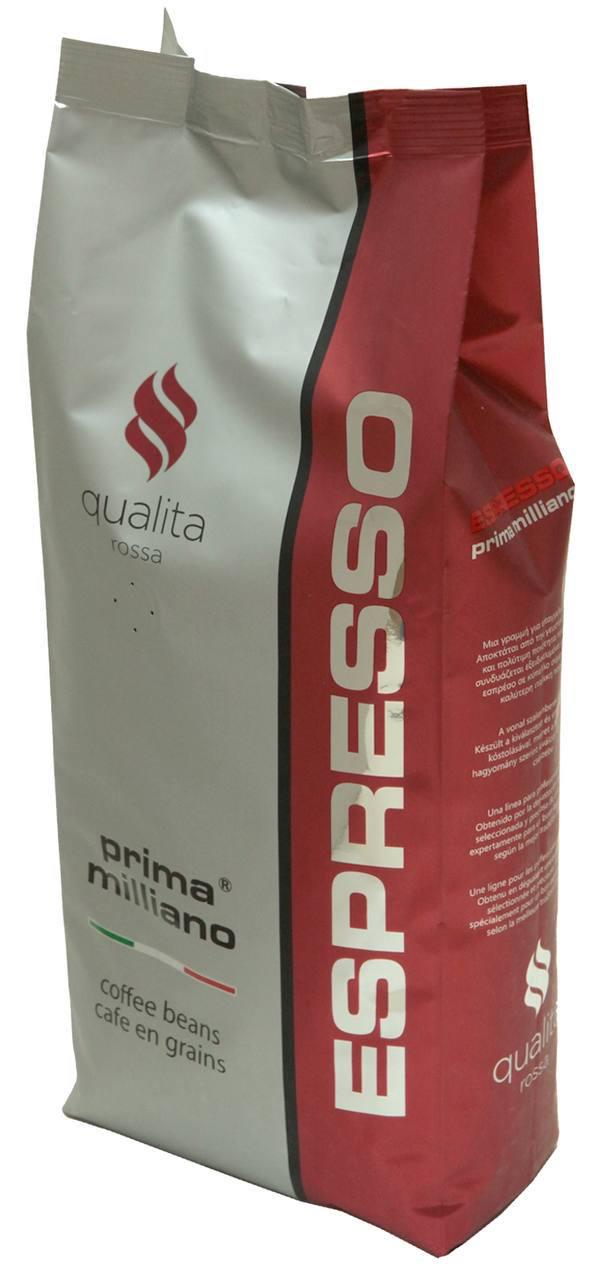 Кофе зерновой Prima Milliano Qualita Rossa 1 кг Красный