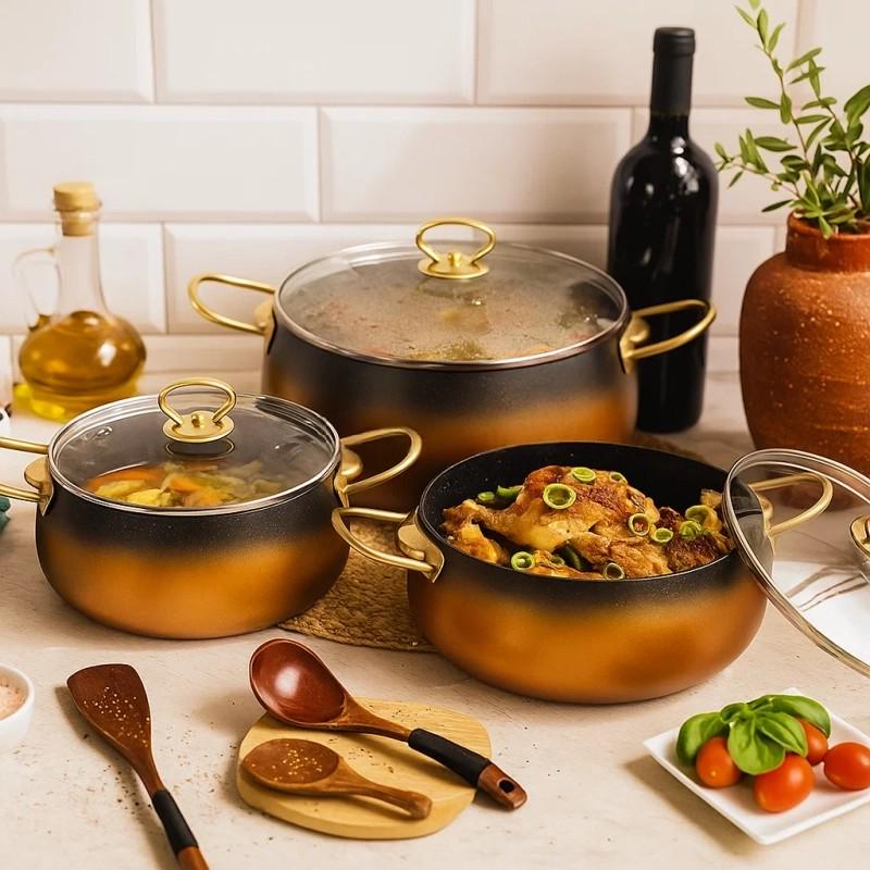 Набір посуду Edenberg EB-12925 з антипригарним мармуровим покриттям та турбо індукційним дном 6 пр. (27779462) - фото 3 Набір посуду Edenberg EB-12925 з антипригарним мармуровим покриттям та турбо індукційним дном 6 пр. (27779462) - фото 3