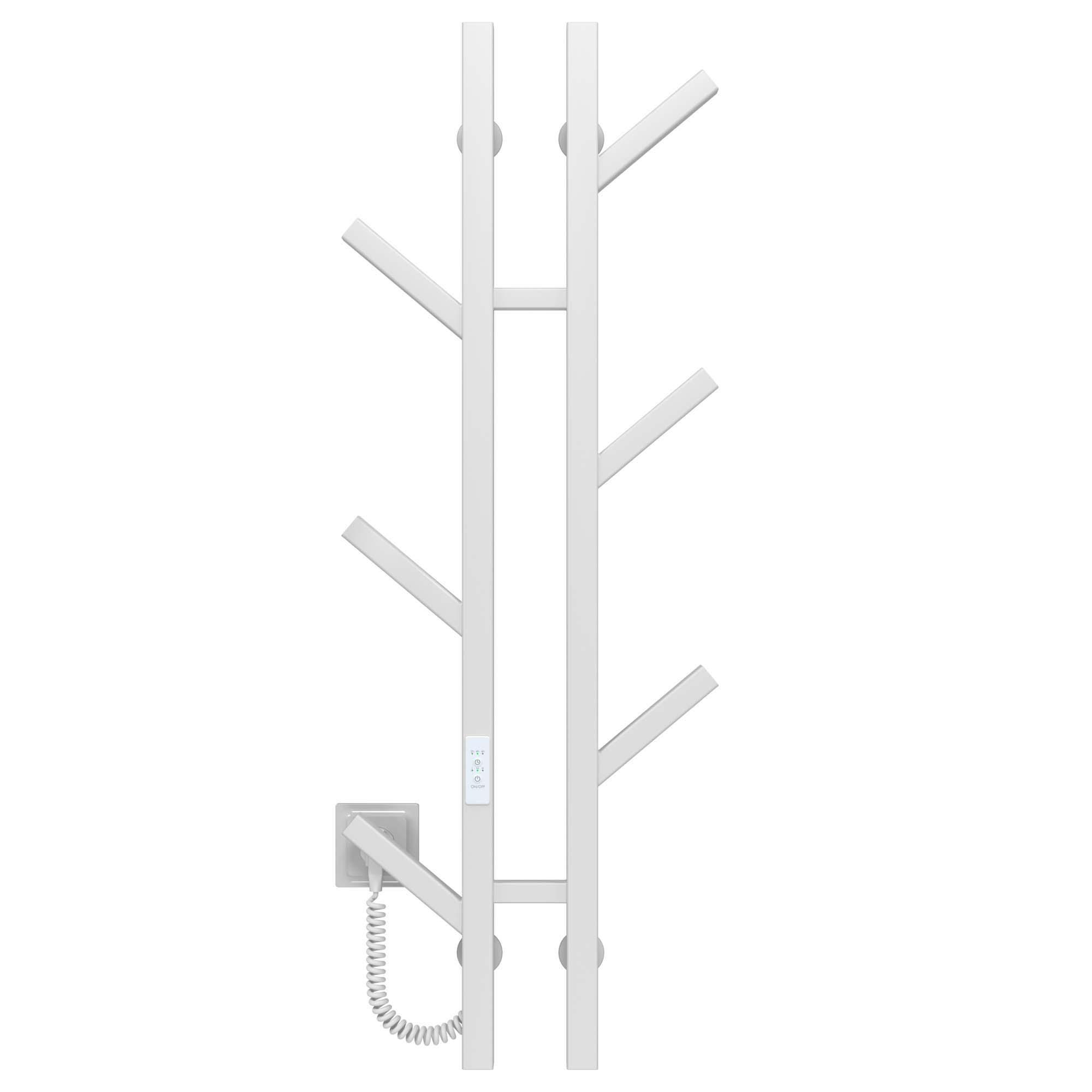 Полотенцесушитель электрический Deffi Sakura П6 WD04 нержавеющая сталь 100х1000 E мм Белый (A.SR.100.10.6.EWL4)