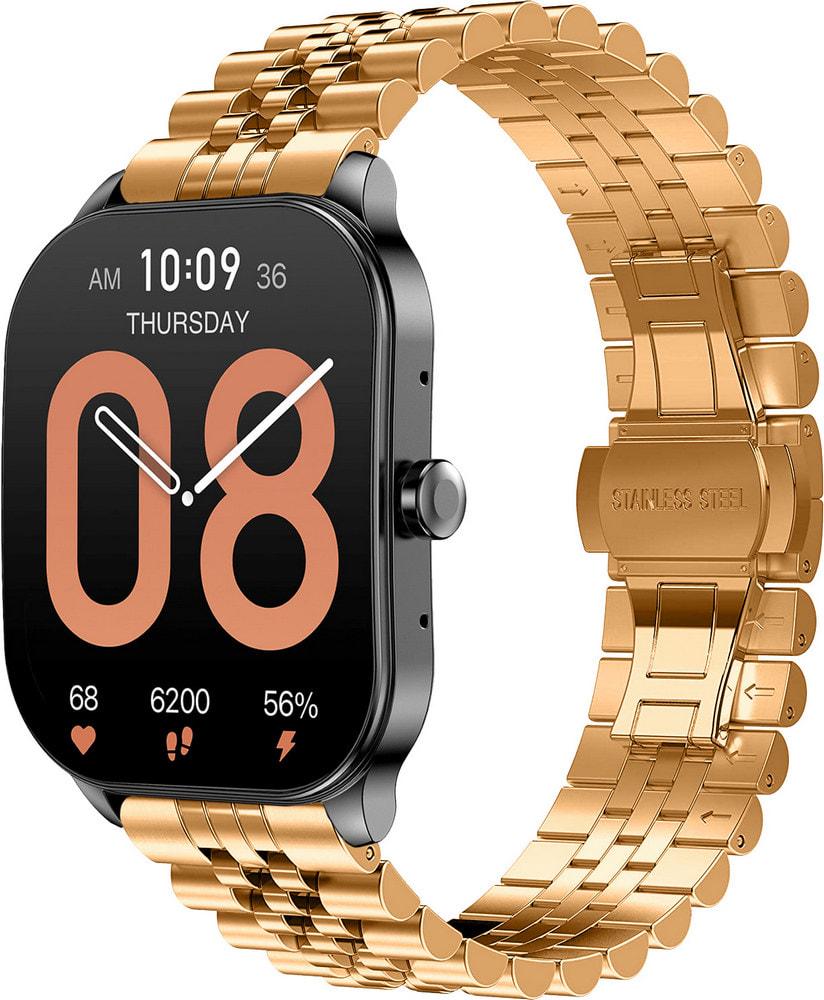Браслет металлический Stech для Amazfit Pop 3S/3R Rose Gold (34443-27)