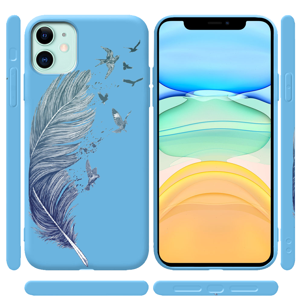 Чехол Boxface iPhone 11 Feather Голубой силикон (38184-cc38-43042) - фото 2