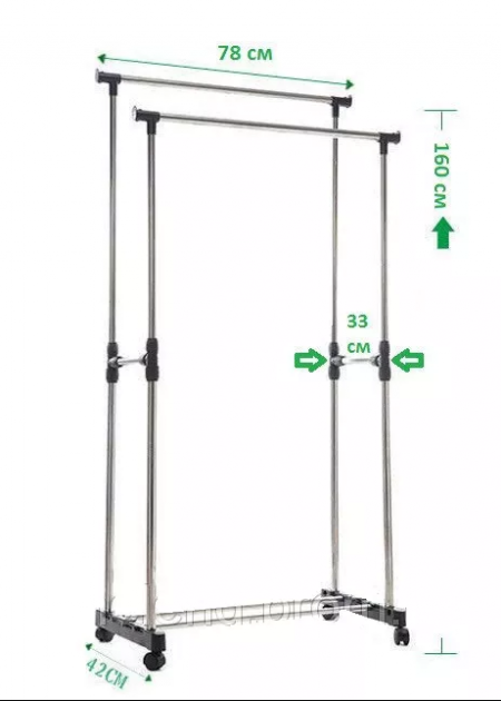 Стійка для одягу подвійна підлогова (2882) - фото 4 Стійка для одягу подвійна підлогова (2882) - фото 4