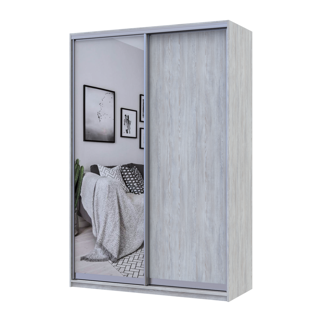 Шафа-купе Doros Сіті Лайт 1 ДСП/1 дзеркало 150х60х225 см Сосна Натті (80736510)