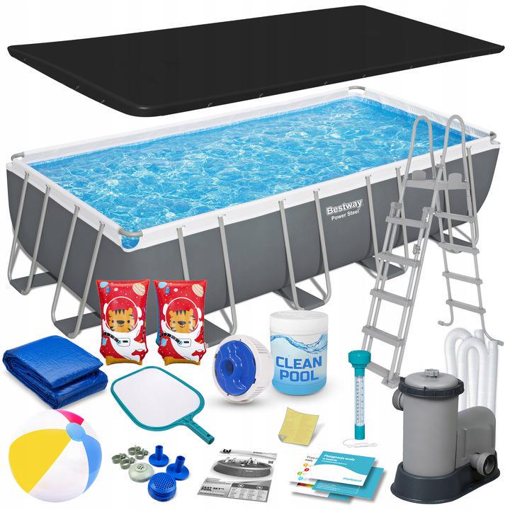 Бассейн каркасный прямоугольный Bestway 17в1 56465 549х274х122 см (443086)