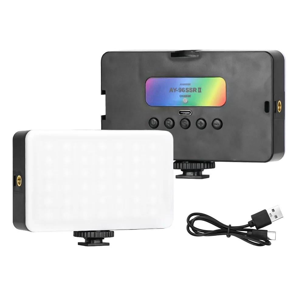 Лампа накамерна LEDRIAS AY-96JSSR RGB з акумулятором 8W (3_06662) - фото 5 Лампа накамерна LEDRIAS AY-96JSSR RGB з акумулятором 8W (3_06662) - фото 5