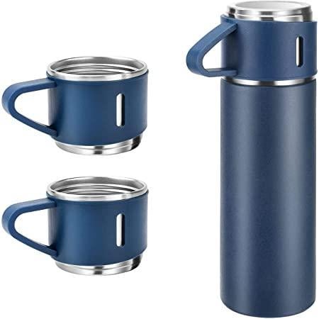 Термос Vacuum flask set із вакуумною ізоляцією 3 чашки 400 мл (9018927) - фото 1