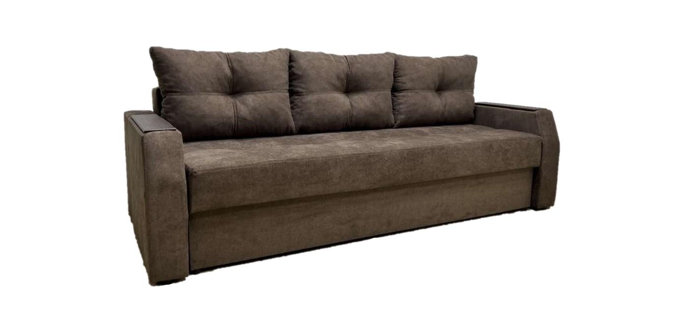 Диван еврокнижка Оскор с подушками и нишей 223х100 см Коричневый (1764180253) - фото 2 Диван еврокнижка Оскор с подушками и нишей 223х100 см Коричневый (1764180253) - фото 2