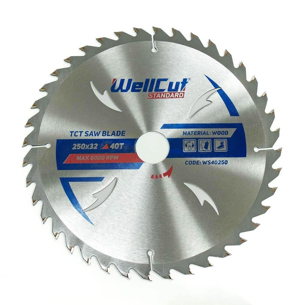 Диск пильный WellCut Standard 250x32 мм 40 зубьев (23455)