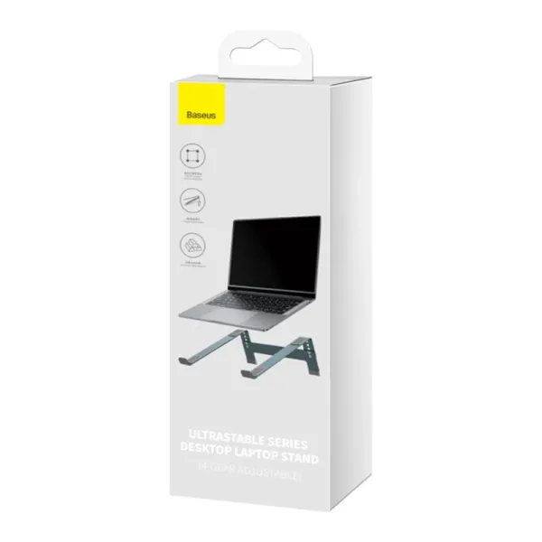 Підставка для ноутбука BASEUS UltraStable Series Desktop Laptop Stand до 17" алюмінієвий сплав Сірий (Baseus-3cdd0842) - фото 10 Підставка для ноутбука BASEUS UltraStable Series Desktop Laptop Stand до 17" алюмінієвий сплав Сірий (Baseus-3cdd0842) - фото 10