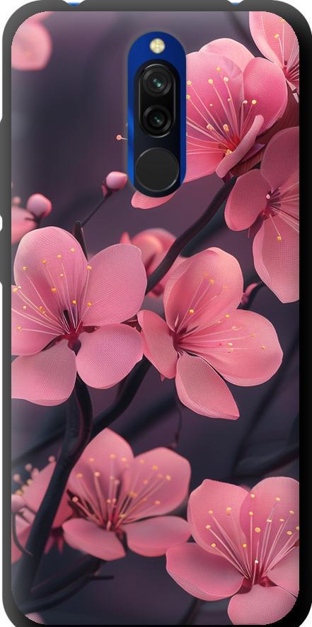 Чехол на Xiaomi Redmi 8 Пурпурная сакура (6075b-1806-42517)