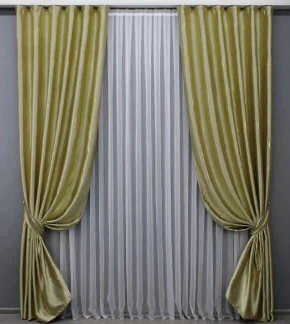 Комплект штор софт 1,5х2,7 м 2 шт. Золотистый (1478ш)