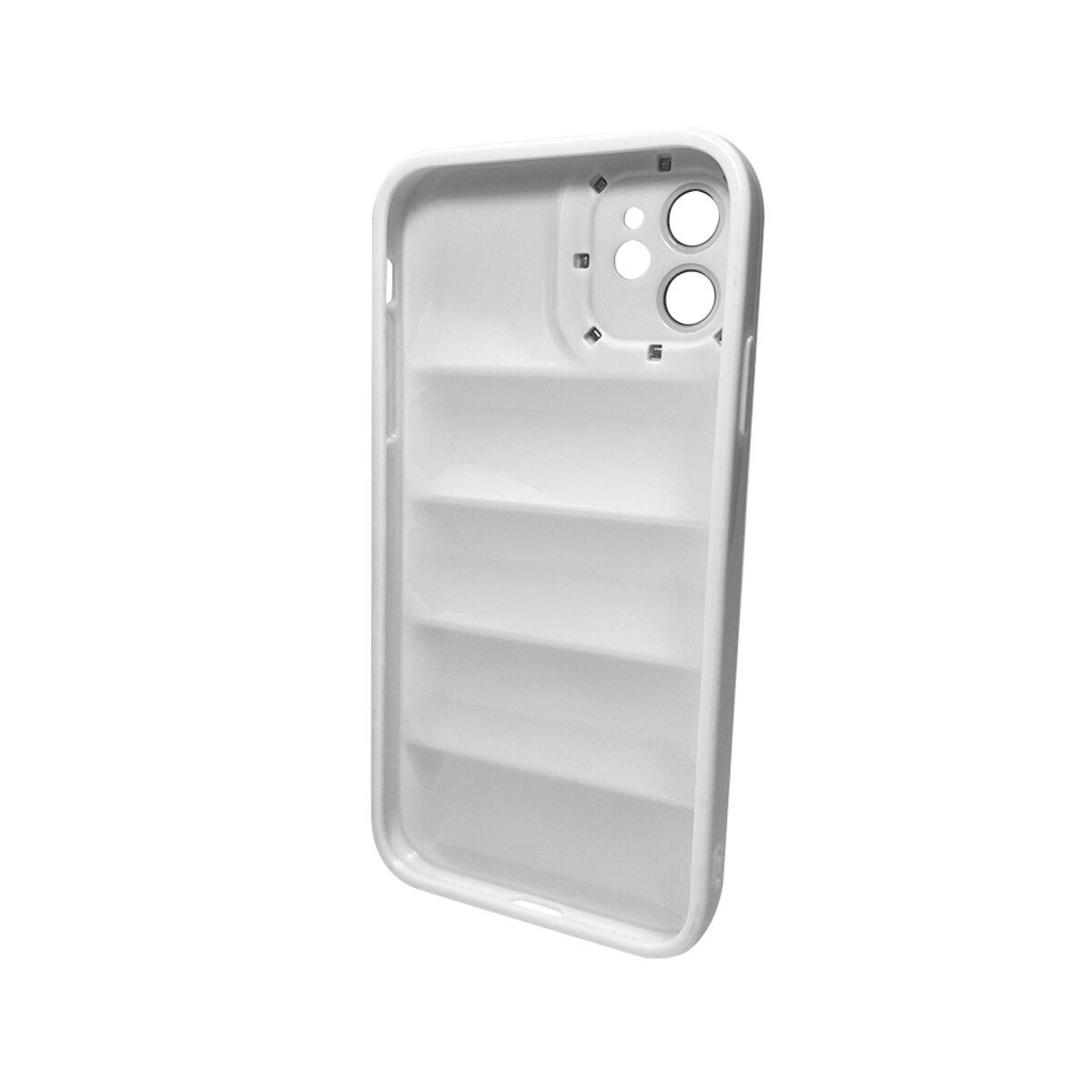 Противоударный чехол для Apple iPhone 12 Down Jacket Frame / White - фото 2