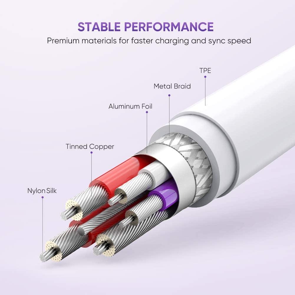 Кабель зарядный Ugreen Type-C 5 A Huawei Supercharge 1 м White (US253) - фото 7