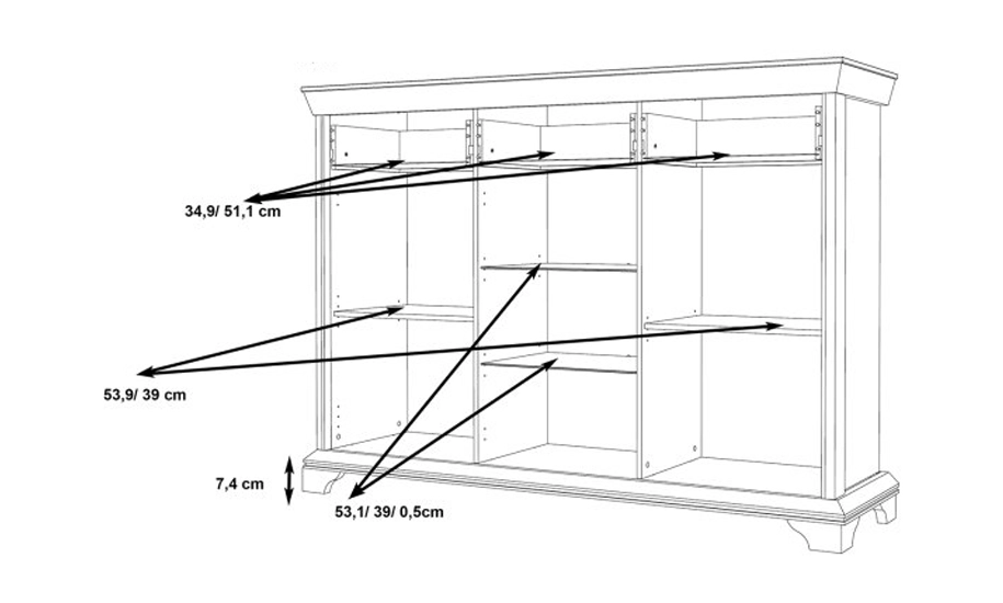 Комод 3д3ш Kashmir KSMV331 - фото 6