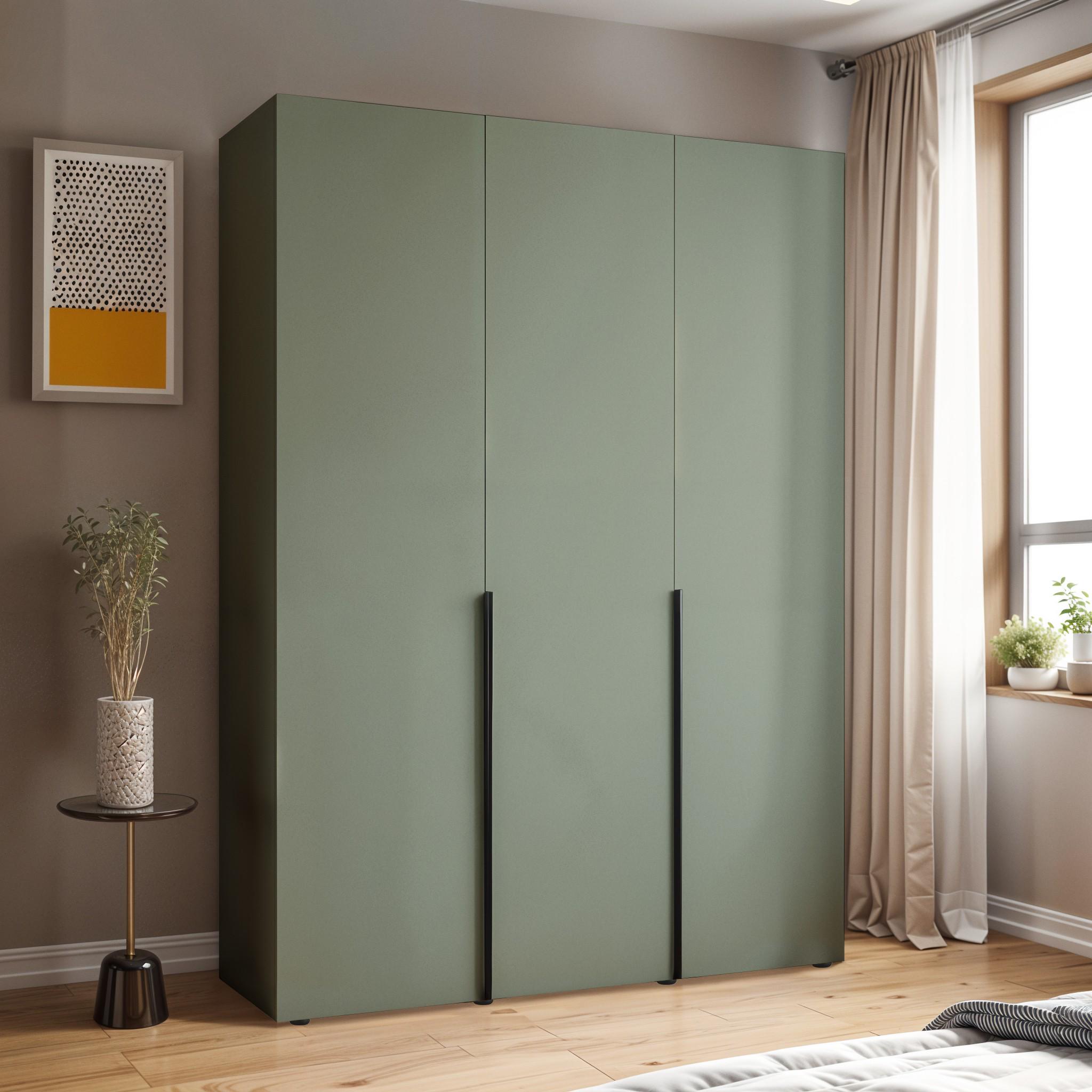 Шафа зі штангою та полицями ST-0027 1800х520х2200 мм Зелений Димчастий - фото 1 Шафа зі штангою та полицями ST-0027 1800х520х2200 мм Зелений Димчастий - фото 1