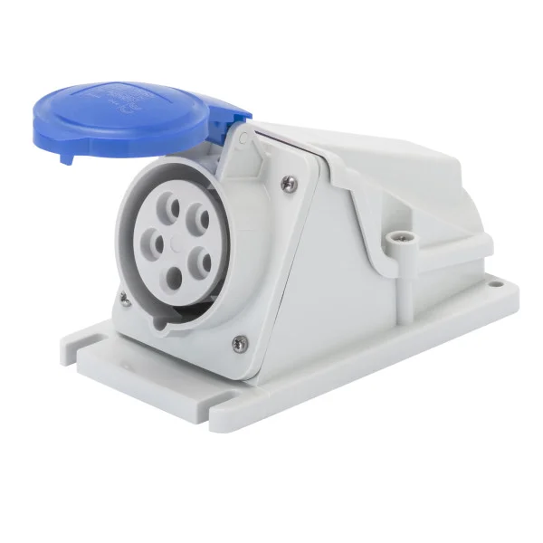 Силовая розетка Gewiss IEC 309 HP 2P+E 16А 230 В стационарная IP44 Синий (GW62477)