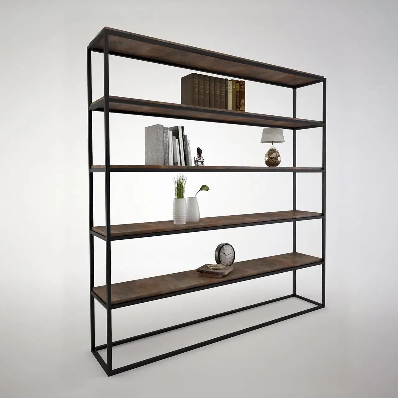 Полка настенная Loft NS-1779 широкая с открытыми секциями (3075774038)