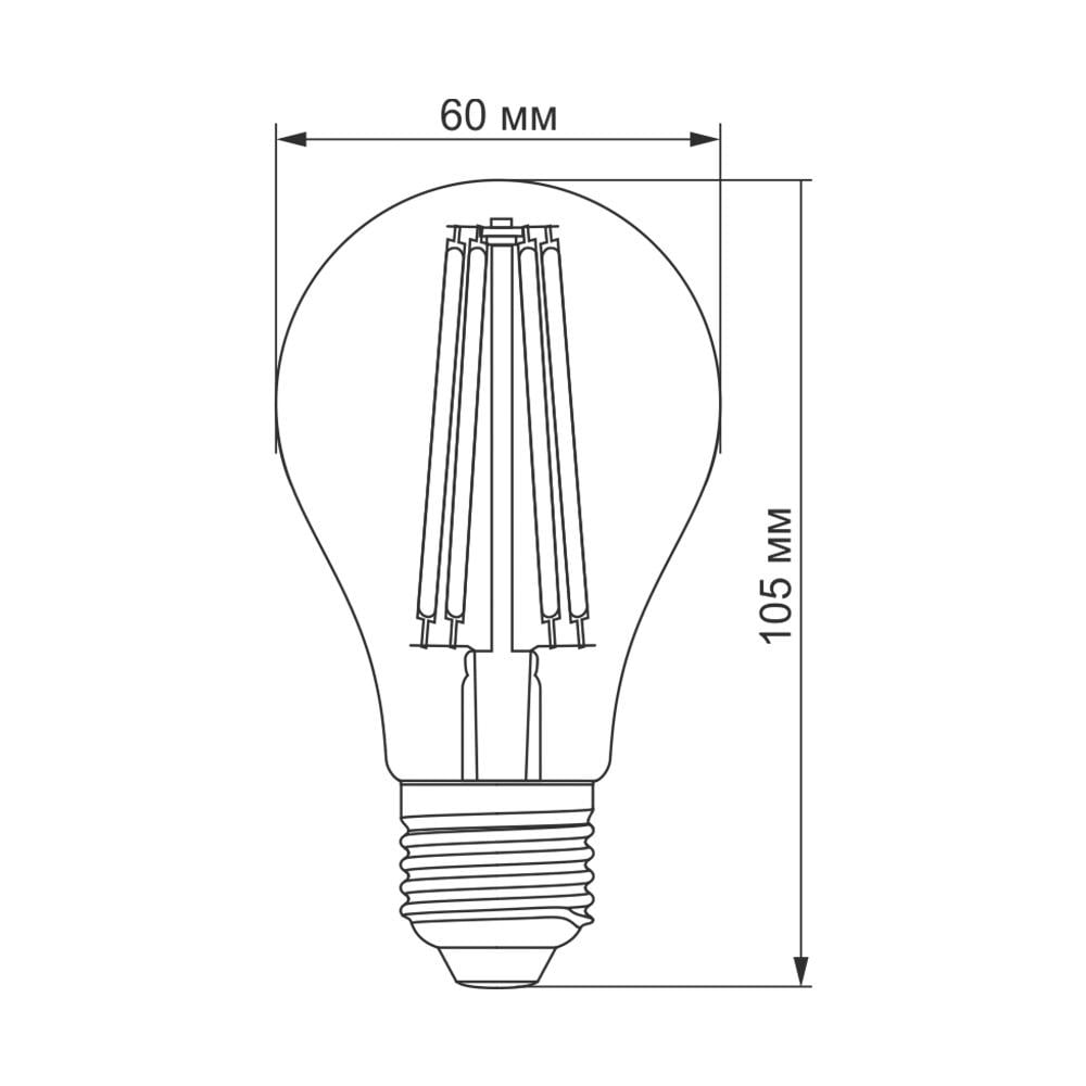 Лампа TITANUM Filament A60 TLFA6007272A 7 W E27 2200 K LED Бронзовый (25521) - фото 3