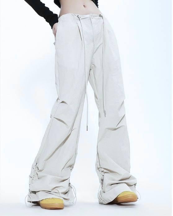 Брюки парашюты подростковые для девочки IRmAS 1156 158 см. Молочный