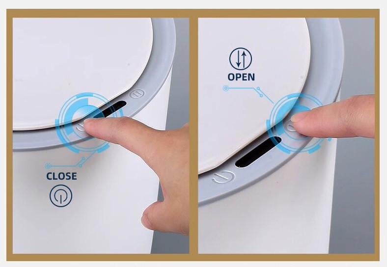 Відро для сміття сенсорне JAH Waterproof кругле 8 л Білий - фото 4