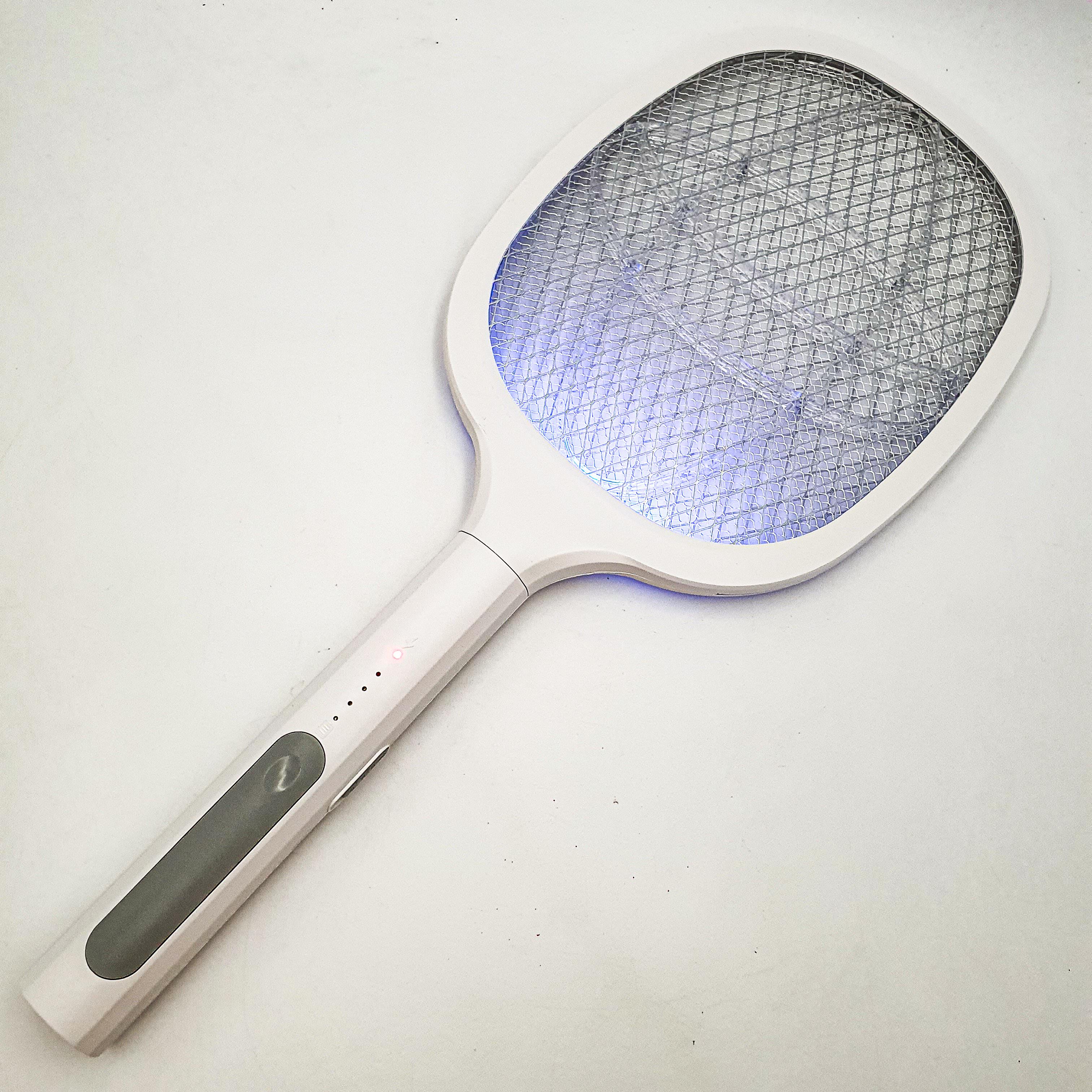 Мухобойка акумуляторна електрична ракетка знищує комах мух комарів UKC Electric Mosquito Swatter білий - фото 6