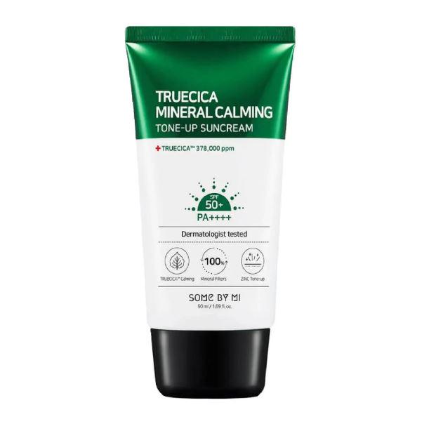 Крем солнцезащитный успокаивающий Some By Mi Truecica Mineral Calming Tone-Up Suncream SPF 50+ PA++++ 50 мл (SBM02719)