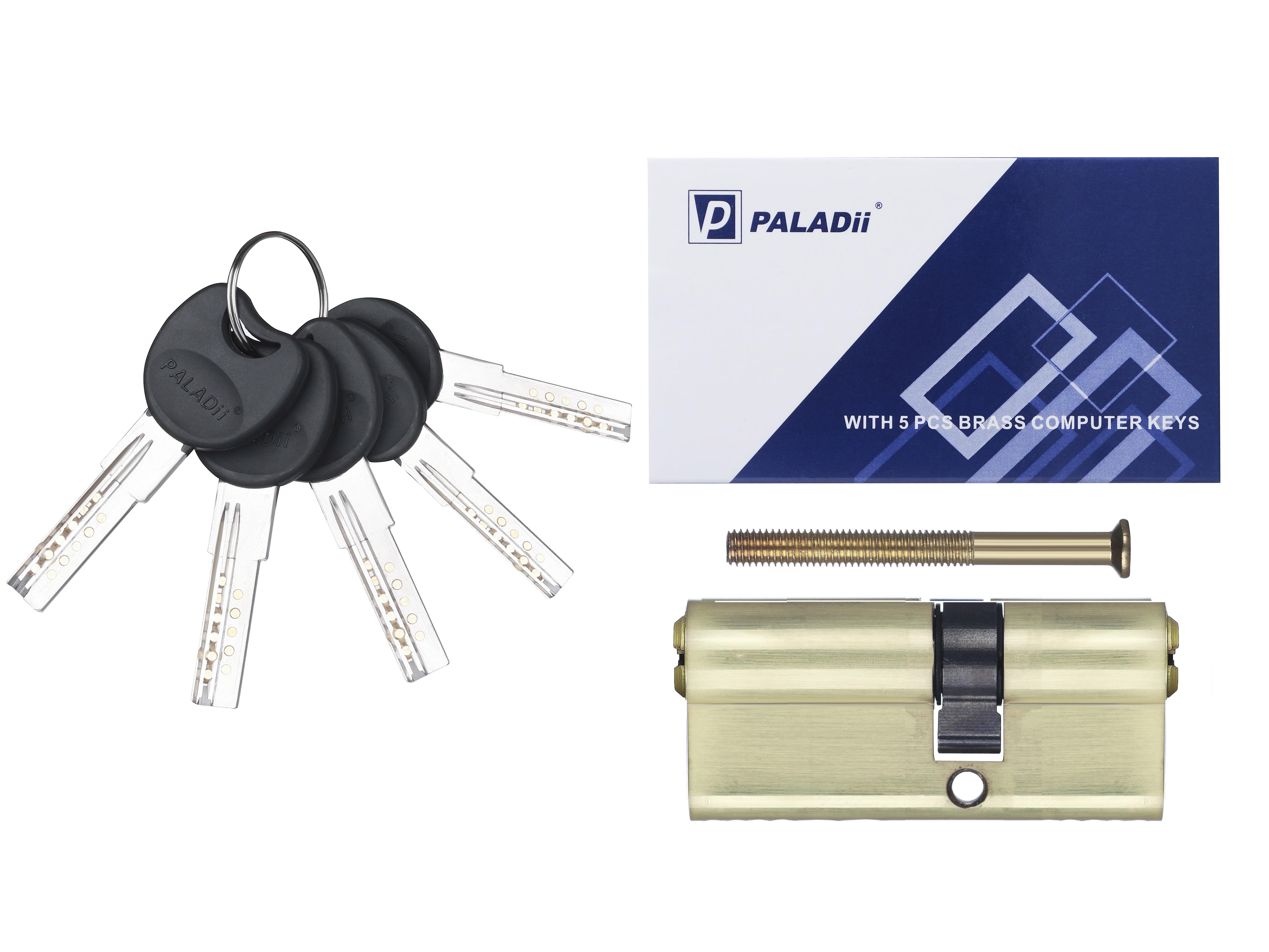 Цилиндр Paladii ST 70 мм 30x40 5 ключей PB Желтый (ПЦ188) - фото 2 Цилиндр Paladii ST 70 мм 30x40 5 ключей PB Желтый (ПЦ188) - фото 2