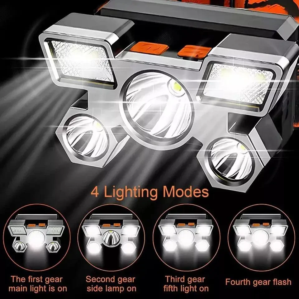 Налобный аккумуляторный фонарь HEAD LIGHT 5 с microUSB зарядкой (2786185260) - фото 6 Налобный аккумуляторный фонарь HEAD LIGHT 5 с microUSB зарядкой (2786185260) - фото 6