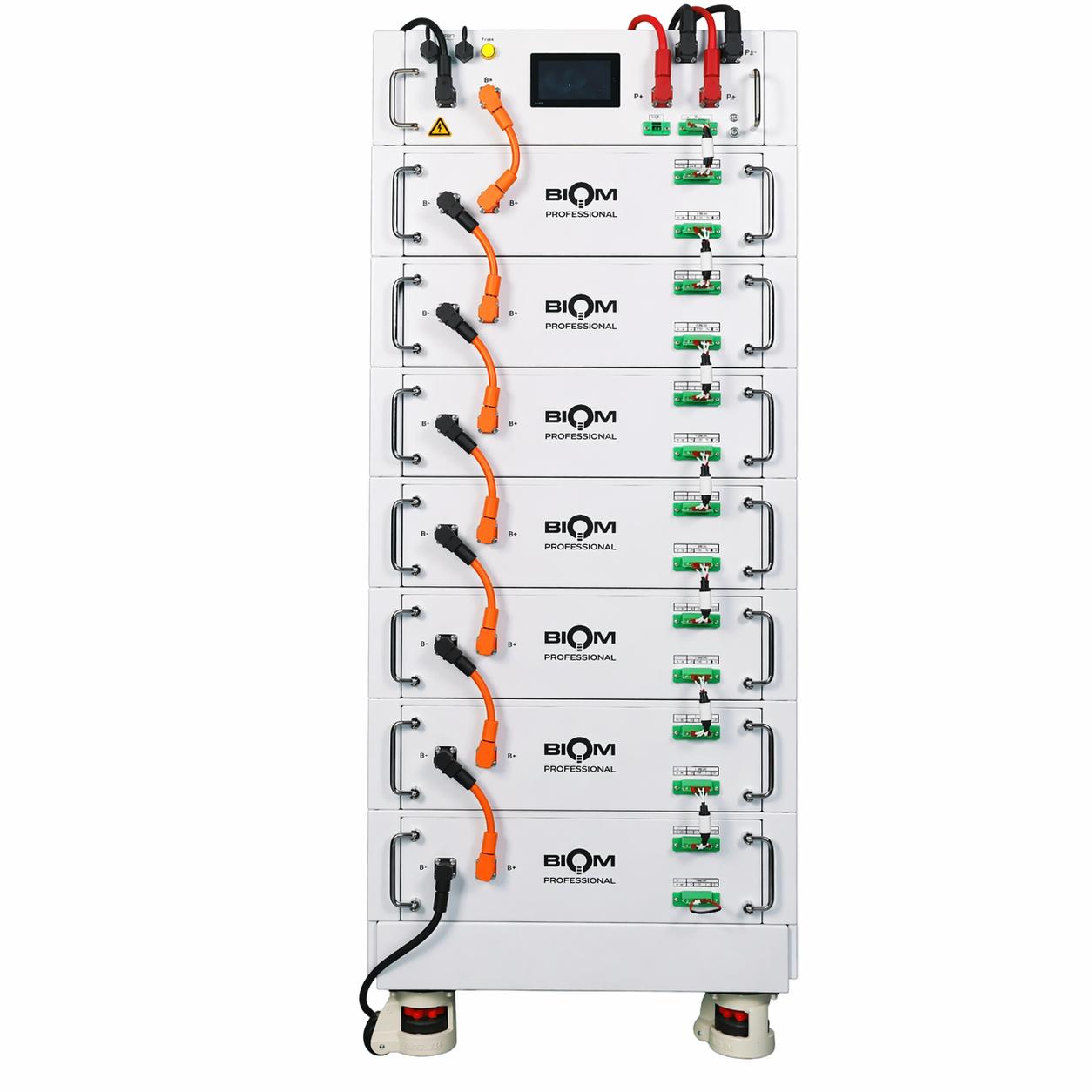 Система накопления энергии Biom Professional BIOM-HV1-07 35,84 кВт·ч 51,2V LiFePO4 7 батарей с BMS и платформой White (34064276)