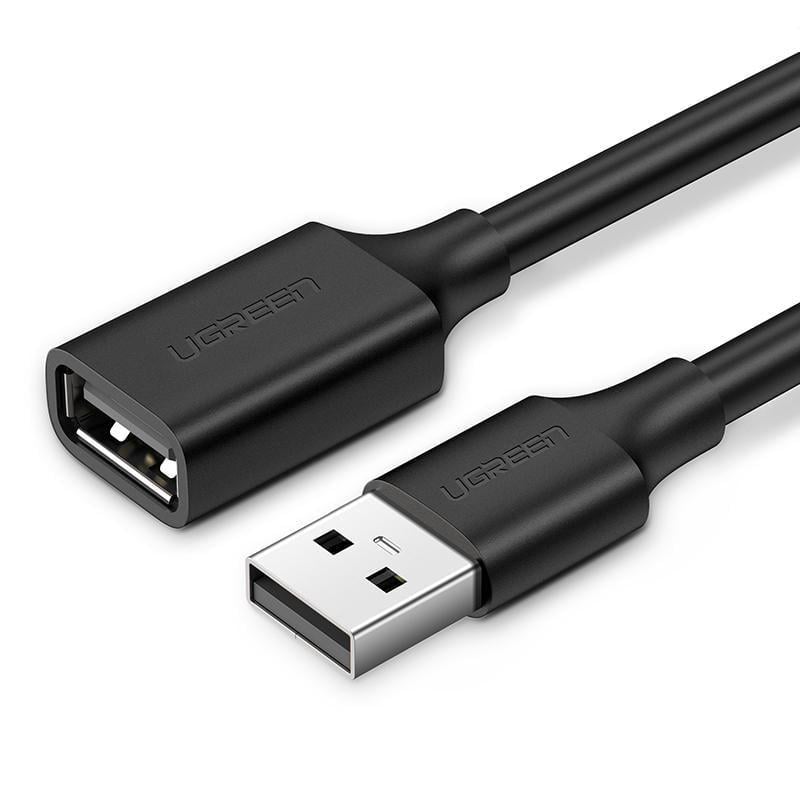 Кабель UGREEN USB 2.0 480 Мбит/с USB-A папа на USB-A мама 1 м Черный (10314) Кабель UGREEN USB 2.0 480 Мбит/с USB-A папа на USB-A мама 1 м Черный (10314)