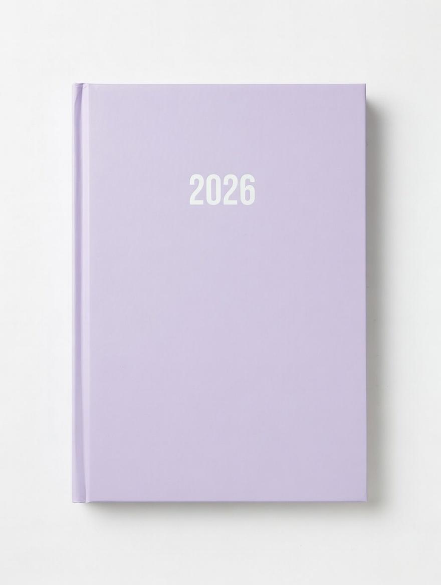 Щоденник-календар Crelando Buchkalender A5 2026 320 сторінок Фіолетовий (500169)