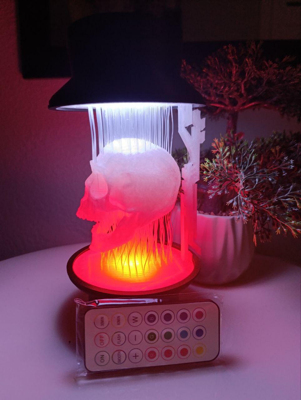 Ночник RGB Череп 3D печать с пультом (2825803521)
