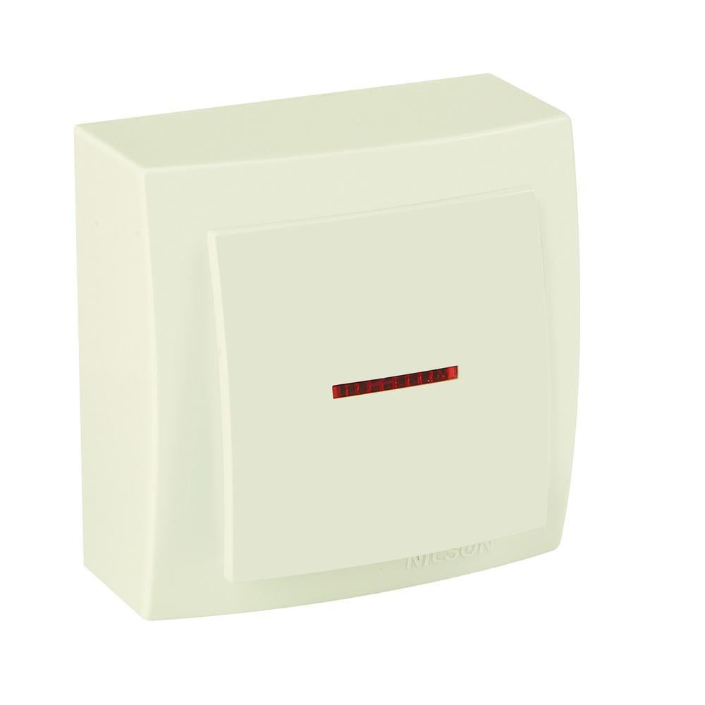 Вимикач одноклавішний Nilson Themis з підсвіткою Кремовий (26121002)