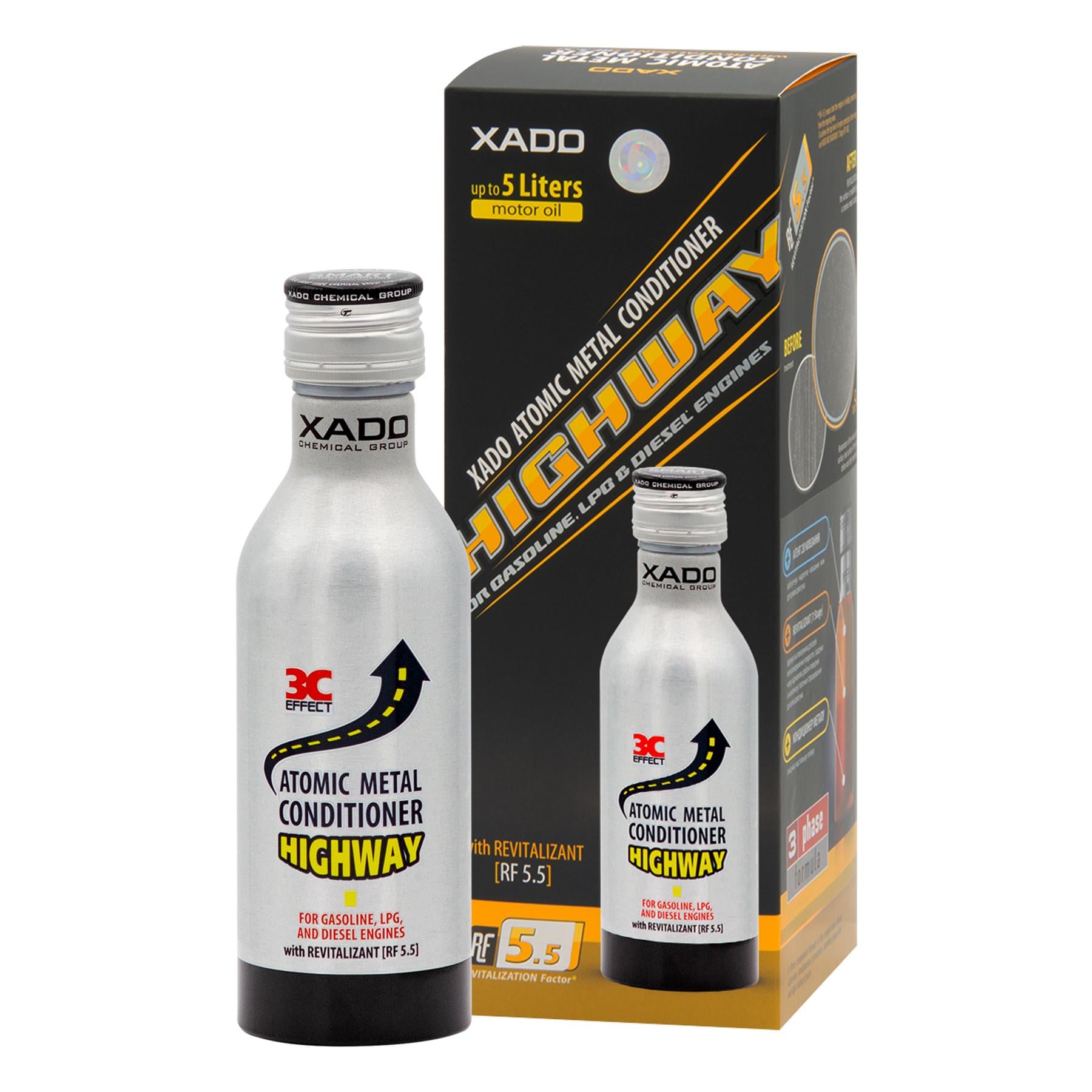 Атомарний кондиціонер металу Xado HighWay від зносу двигуна з ревіталізантом 225 мл (XA 40210_5)